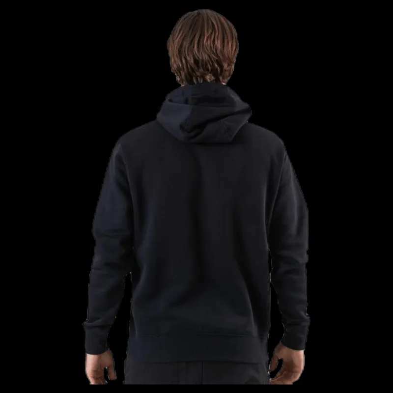 New Nike Sportswear Club Fleece Men's Full-Zip Hoodie BLACK/BLACK/WHITE Svart