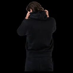 Nike Sportswear Club Fleece Men's Graphic Pullover Hoodie BLACK/BLACK/WHITE Svart Best
