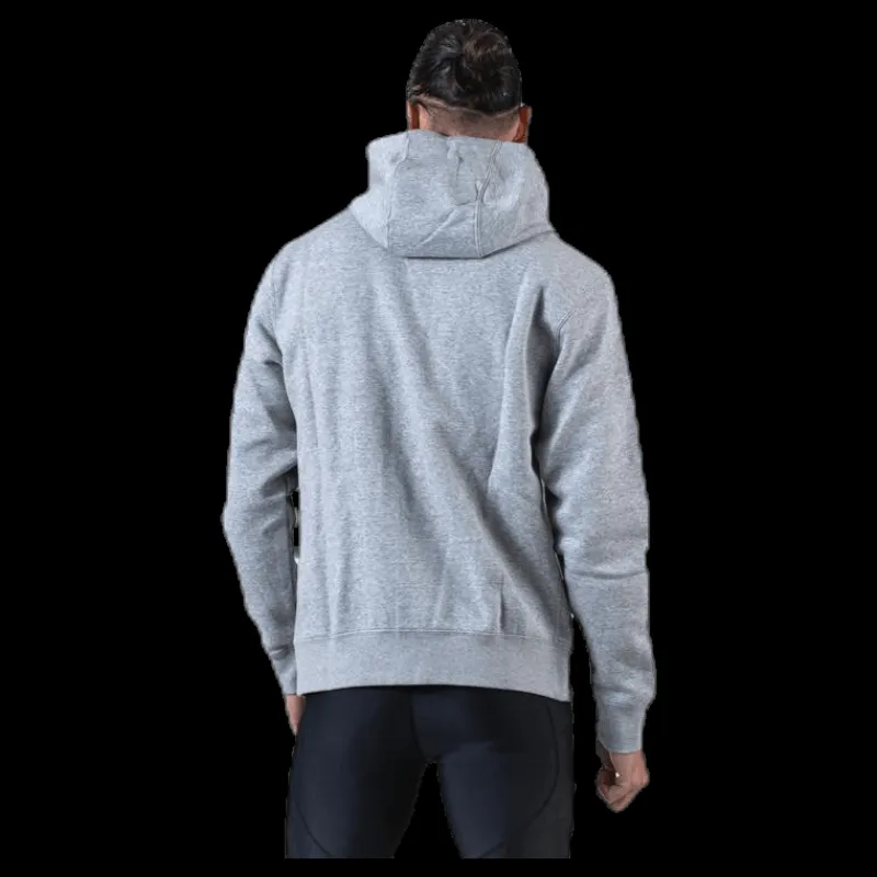 Online Nike Sportswear Club Fleece Men's Full-Zip Hoodie DK GREY HEATHER/MATTE SILVER/WHITE Grå