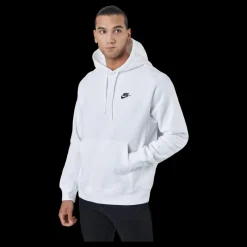 Nike Sportswear Club Fleece Pullover Hoodie WHITE/WHITE/BLACK Vit Discount