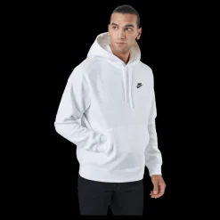 Nike Sportswear Club Fleece Pullover Hoodie WHITE/WHITE/BLACK Vit Discount