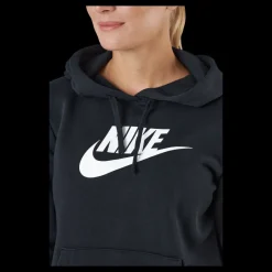 Nike Sportswear Club Fleece Women's Logo Pullover Hoodie BLACK/WHITE Blå Sale