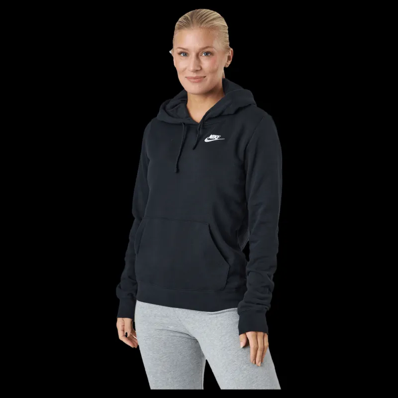 Best Nike Sportswear Club Fleece Women's Pullover Hoodie BLACK/WHITE Svart och Vit
