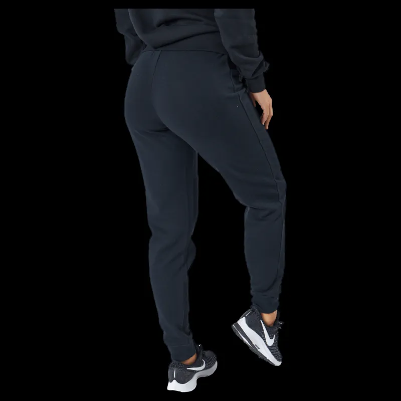 Nike Sportswear Club Fleece Women's Mid-Rise Pants BLACK/WHITE Svart