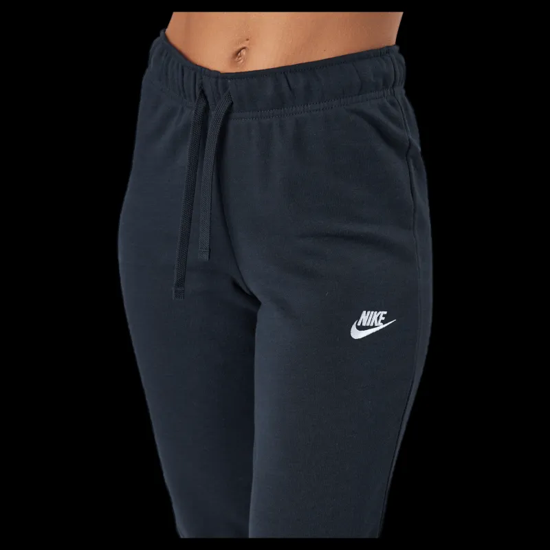 Nike Sportswear Club Fleece Women's Mid-Rise Pants BLACK/WHITE Svart