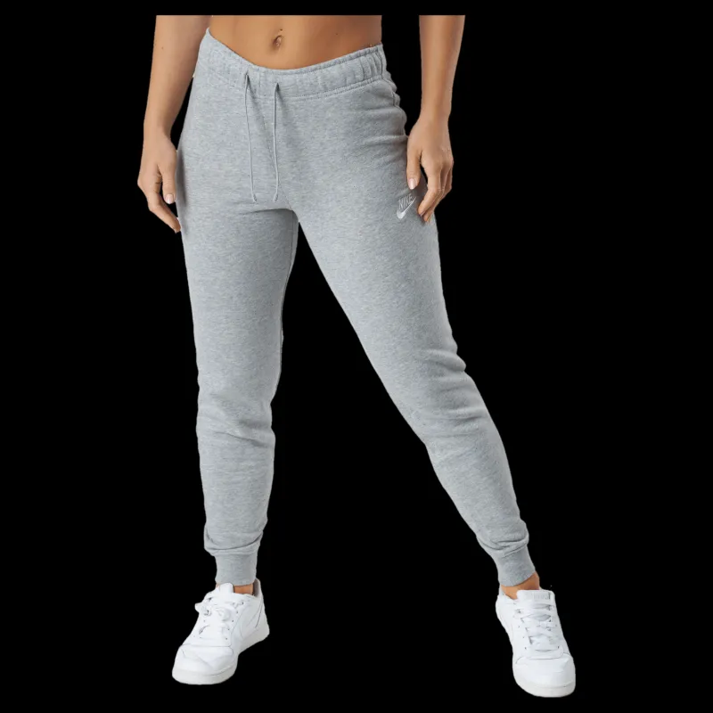 Nike Sportswear Club Fleece Women's Mid-Rise Pants DK GREY HEATHER/WHITE Grå Discount