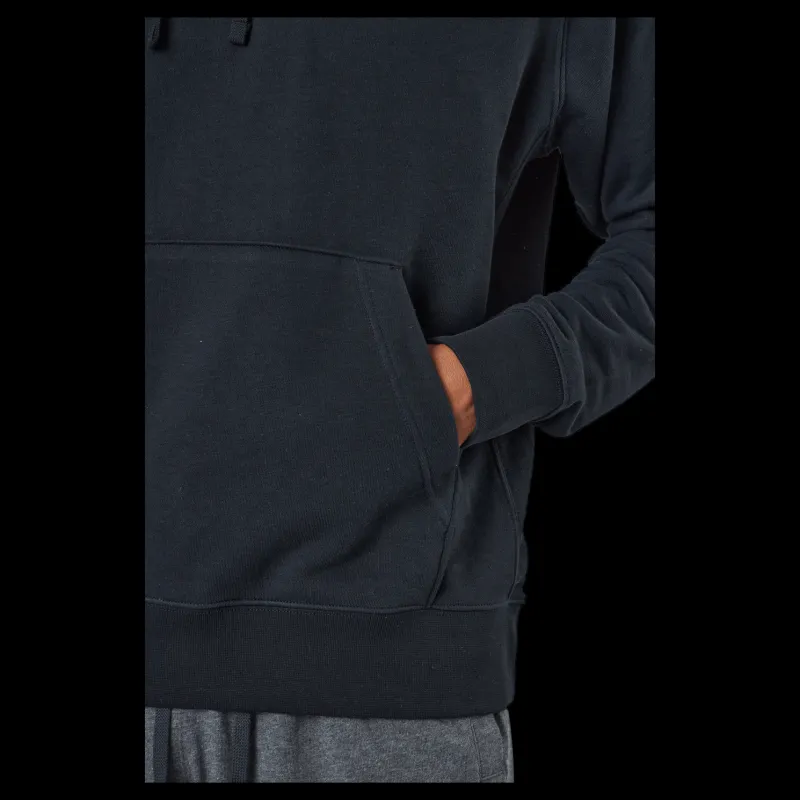 Discount Nike Sportswear Club Men's Pullover Hoodie BLACK/BLACK/WHITE Svart