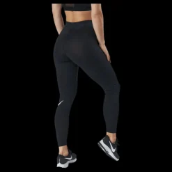Hot Nike Sportswear Essential Women's High-Waisted Logo Leggings BLACK/WHITE Svart