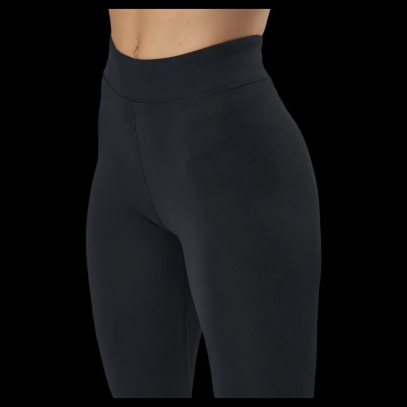 Hot Nike Sportswear Essential Women's High-Waisted Logo Leggings BLACK/WHITE Svart