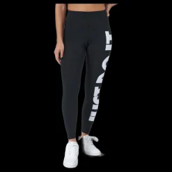 Online Nike Sportswear Essential Women's High-Waisted Graphic Leggings BLACK/WHITE Svart