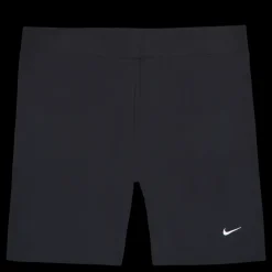 Nike Sportswear Essential Women's Mid-Rise Bike Shorts (Plus Size) BLACK/WHITE Svart New
