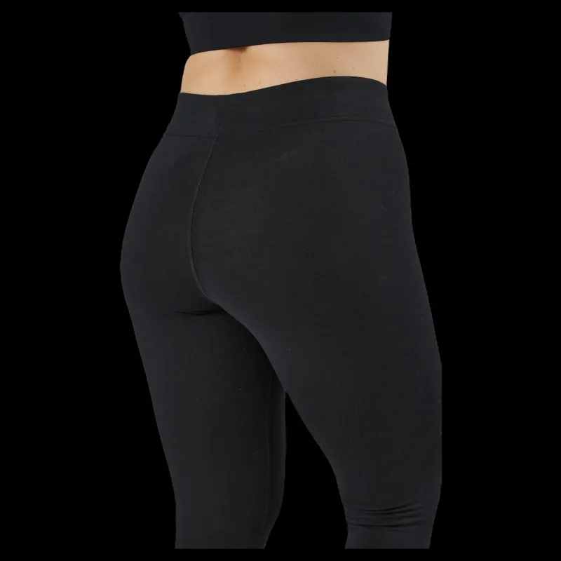 Online Nike Sportswear Essential Women's 7/8 Mid-Rise Leggings BLACK/WHITE Svart