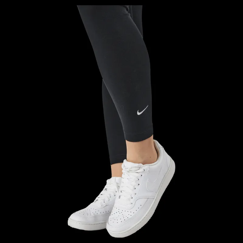 Online Nike Sportswear Essential Women's 7/8 Mid-Rise Leggings BLACK/WHITE Svart
