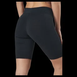 Nike Sportswear Essential Women's Mid-Rise Bike Shorts BLACK/WHITE Svart Sale