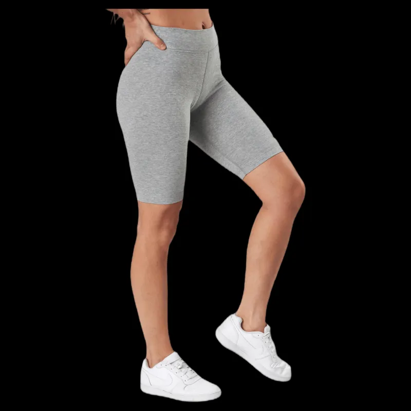 Nike Sportswear Essential Women's Mid-Rise Bike Shorts DK GREY HEATHER/WHITE Grå