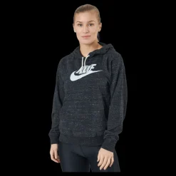Sale Nike Sportswear Gym Vintage Women's Pullover Hoodie BLACK/WHITE Grå