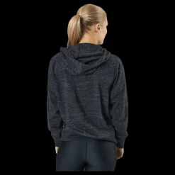 Sale Nike Sportswear Gym Vintage Women's Pullover Hoodie BLACK/WHITE Grå