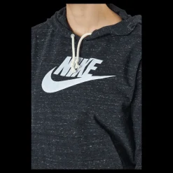 Sale Nike Sportswear Gym Vintage Women's Pullover Hoodie BLACK/WHITE Grå
