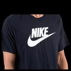 New Nike Sportswear Men's T-Shirt BLACK/WHITE Svart