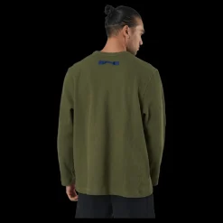 adidas Sportswear Pocket Waffle Knit Crew Focus Olive Grön New