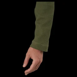 adidas Sportswear Pocket Waffle Knit Crew Focus Olive Grön New