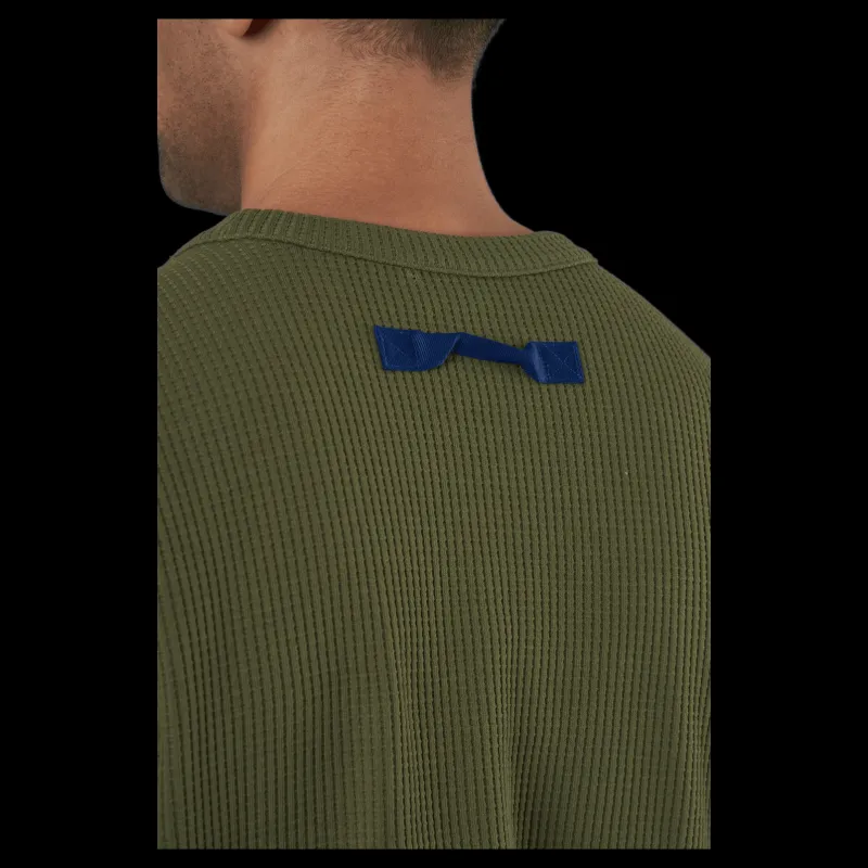 adidas Sportswear Pocket Waffle Knit Crew Focus Olive Grön New