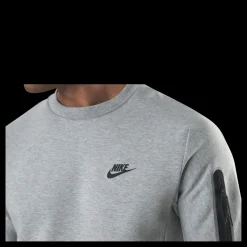Nike Sportswear Tech Fleece Men's Crew Sweatshirt DK GREY HEATHER/BLACK Grå Online