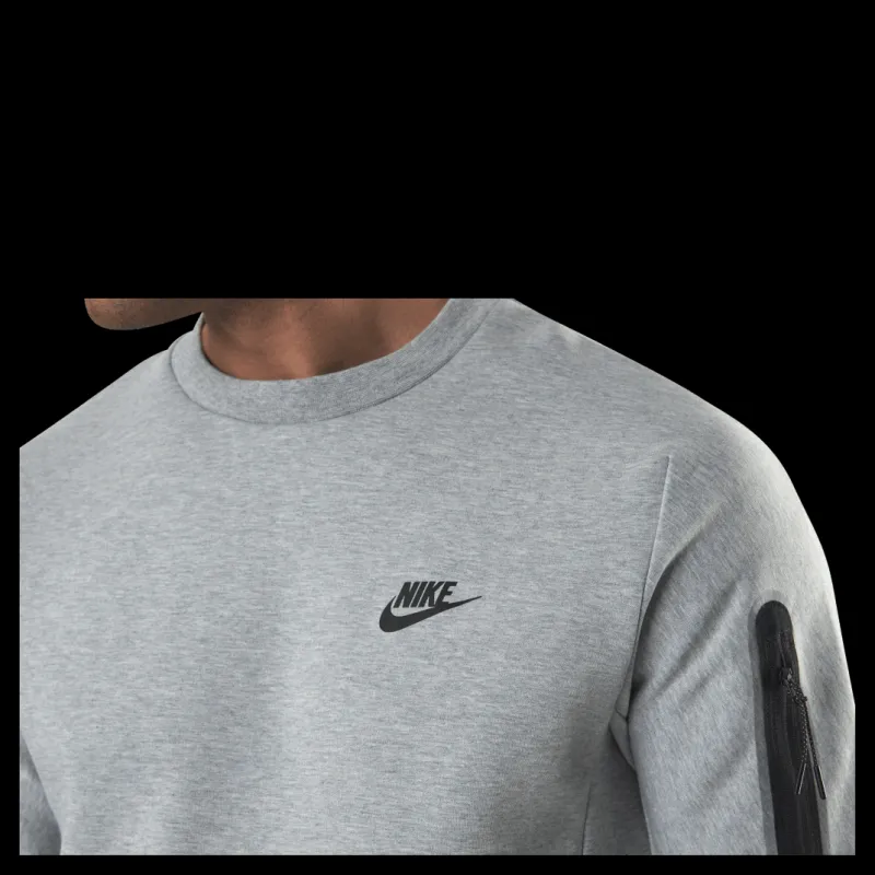 Nike Sportswear Tech Fleece Men's Crew Sweatshirt DK GREY HEATHER/BLACK Grå Online