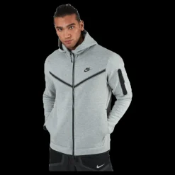 Nike Sportswear Tech Fleece Men's Full-Zip Hoodie DK GREY HEATHER/BLACK Grå Best