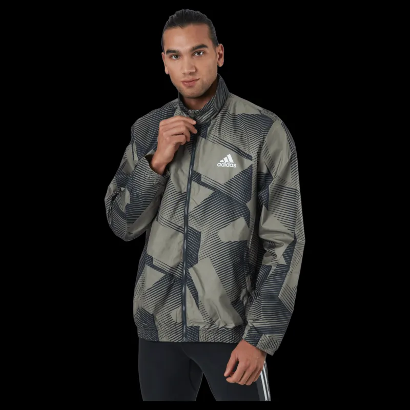 adidas Sportswear Three Bar Graphics Track Jacket Multicolor / Orbit Green / Carbon Flerfärgad