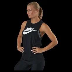 Nike Sportswear Women's Muscle Tank Black/white Svart Clearance