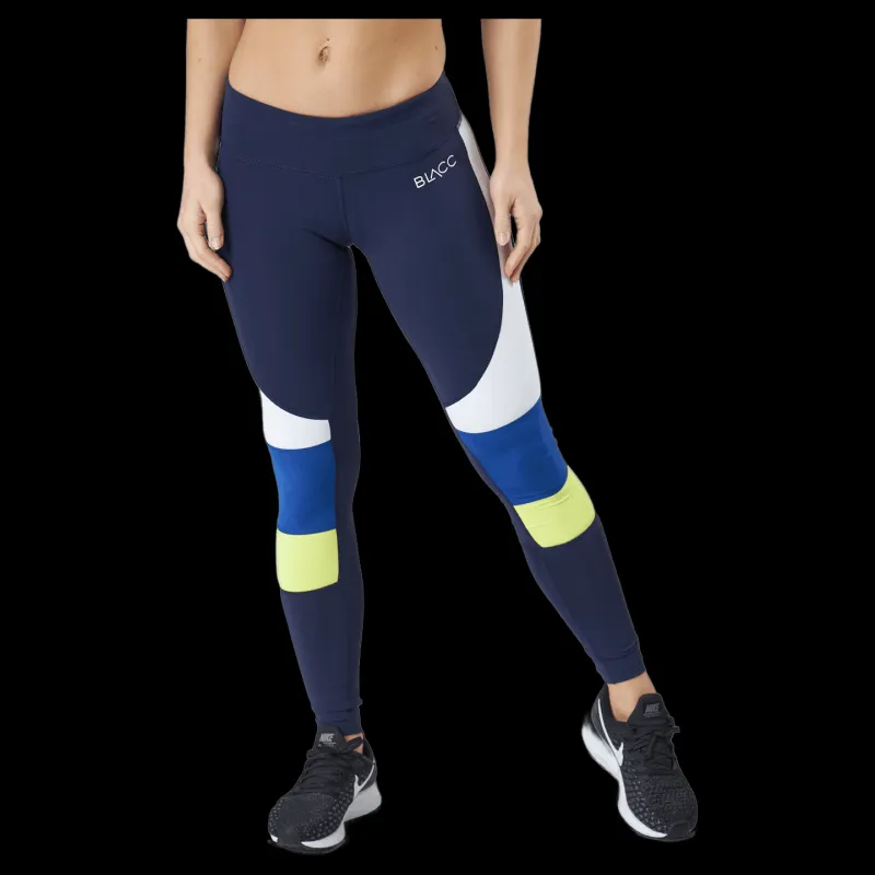 Clearance BLACC Sprint Tights Blue/White/Yellow Blå, Vit och Gul