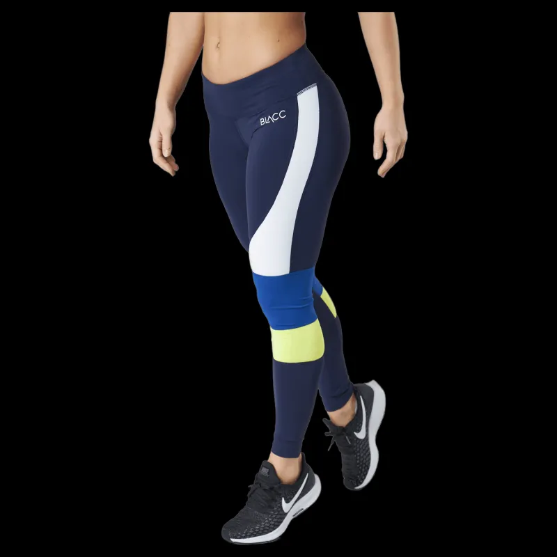 Clearance BLACC Sprint Tights Blue/White/Yellow Blå, Vit och Gul