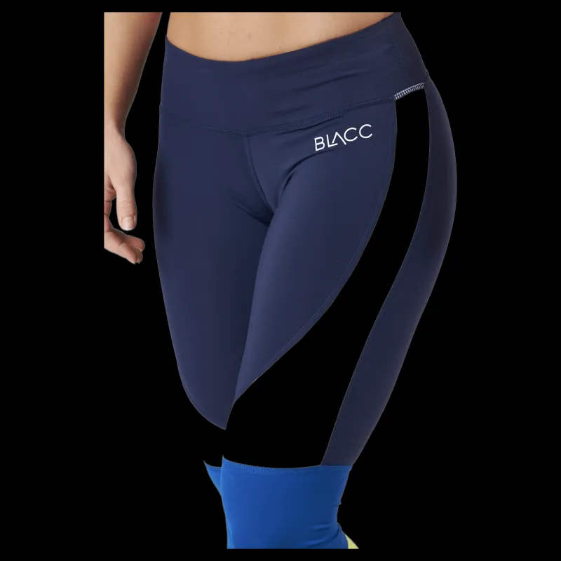 Clearance BLACC Sprint Tights Blue/White/Yellow Blå, Vit och Gul