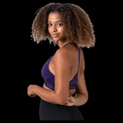 Online Icebreaker Sprite Racerback Bra Purple Lila