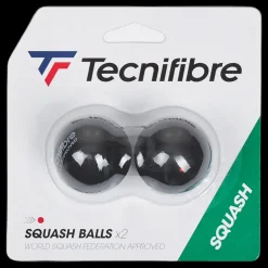 Tecnifibre Squash Balls (red Dot) Black Vit Hot