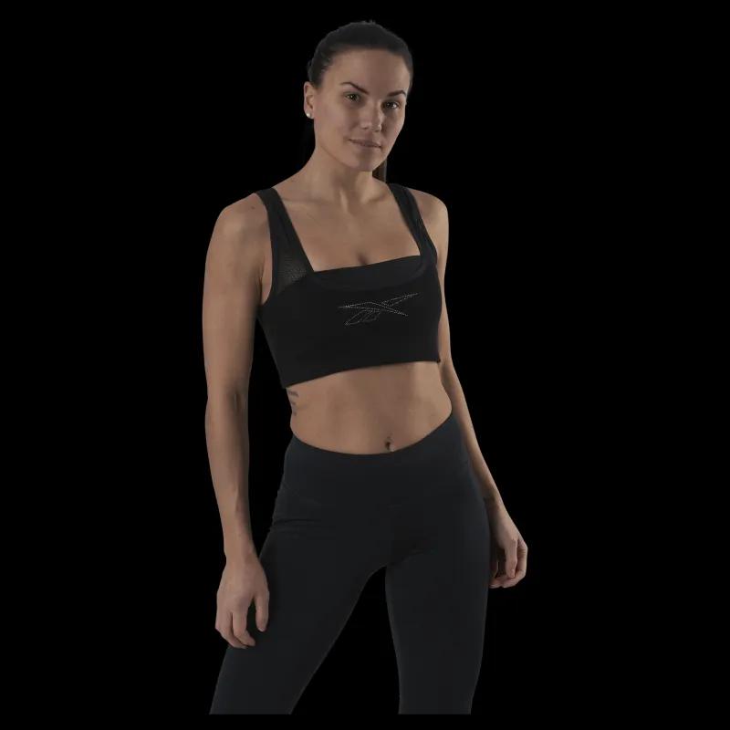 Reebok Sr Lounge Bra Black Svart New