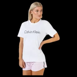 Sale Calvin Klein S/S Crew Neck White Vit
