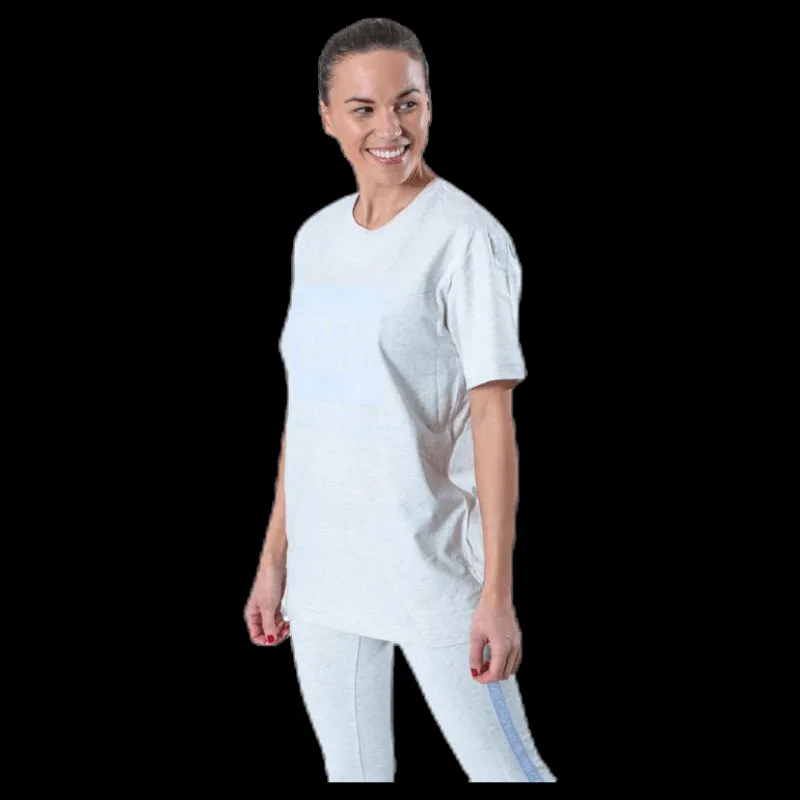 Hot Calvin Klein S/S Crew Neck White/Grey Vit och Grå