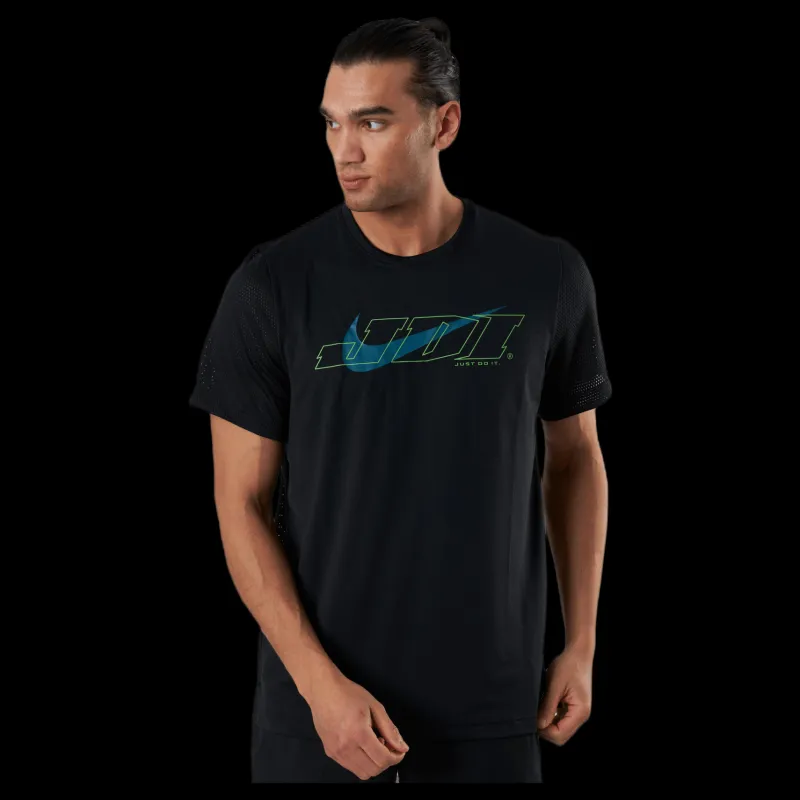 Nike SS Top Green/Black Svart Discount