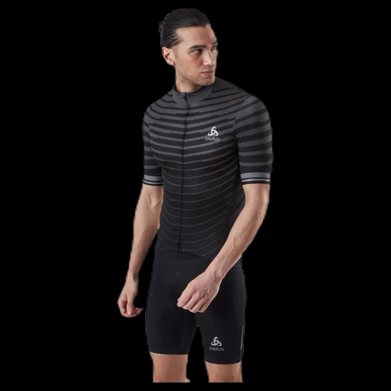 Odlo Stand-Up Collar Zeroweight Ceramicool Black/Grey Svart och Grå