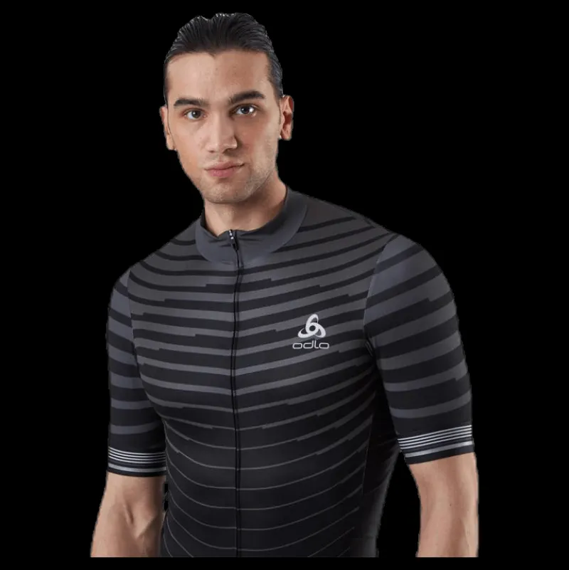 Odlo Stand-Up Collar Zeroweight Ceramicool Black/Grey Svart och Grå