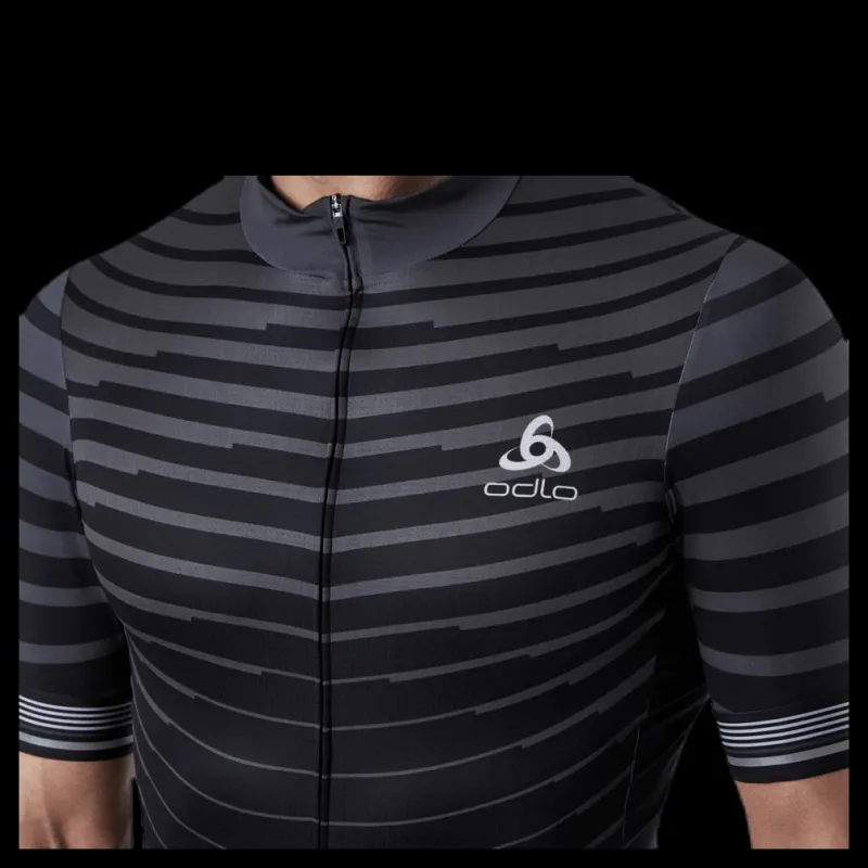Odlo Stand-Up Collar Zeroweight Ceramicool Black/Grey Svart och Grå