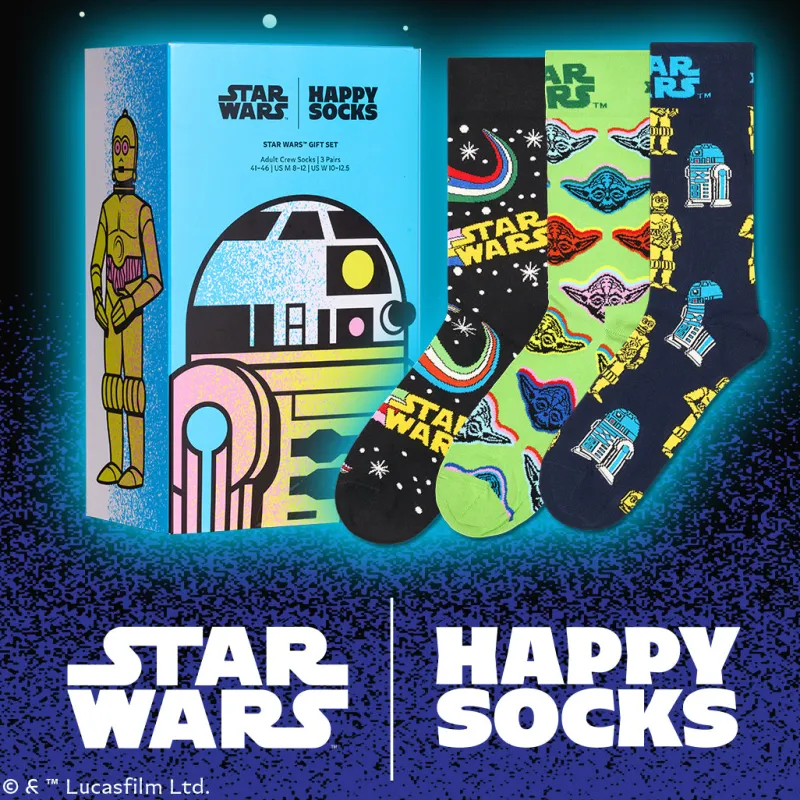 Hot Happy Socks Star Wars™ 3-pack Gift Set Black Svart