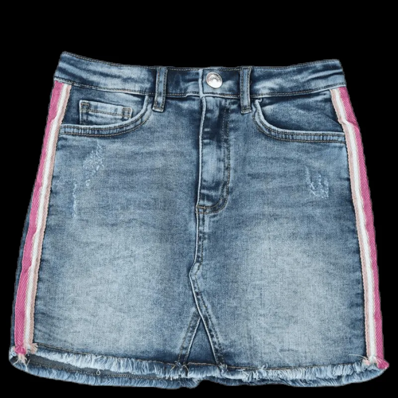 New Kids Only Stephania Panel Dnm Skirt Blue Blå