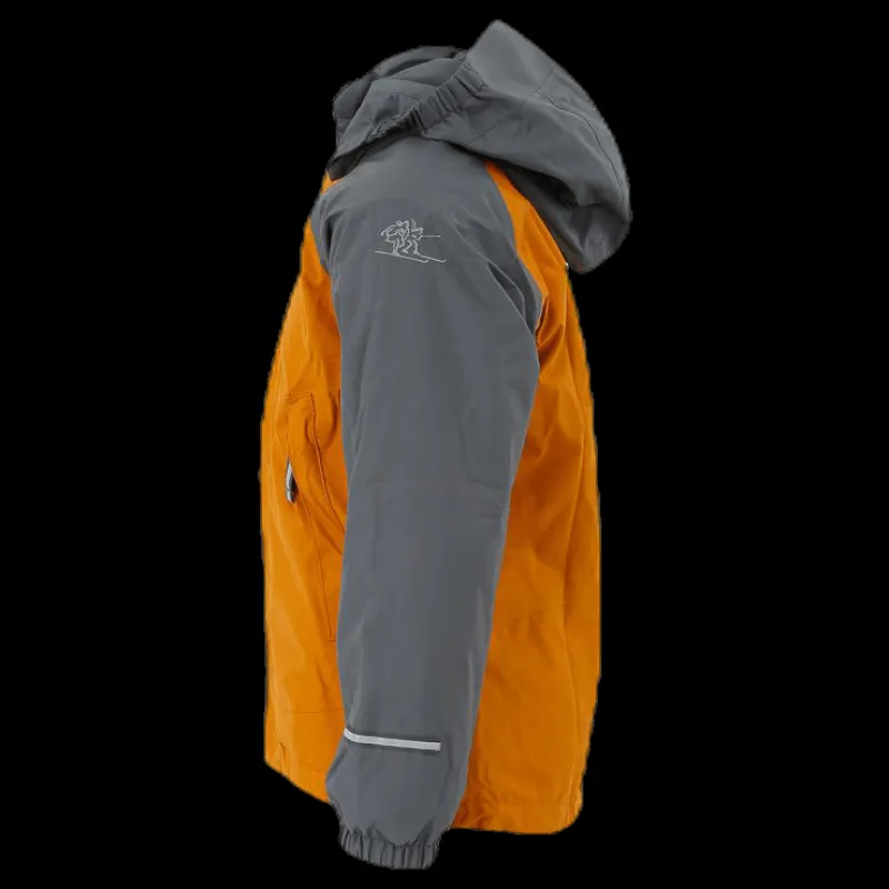 Sale Bergans of Norway Storm Ins Kids Jacket 10 000 mm Grey/Yellow Grå och Gul