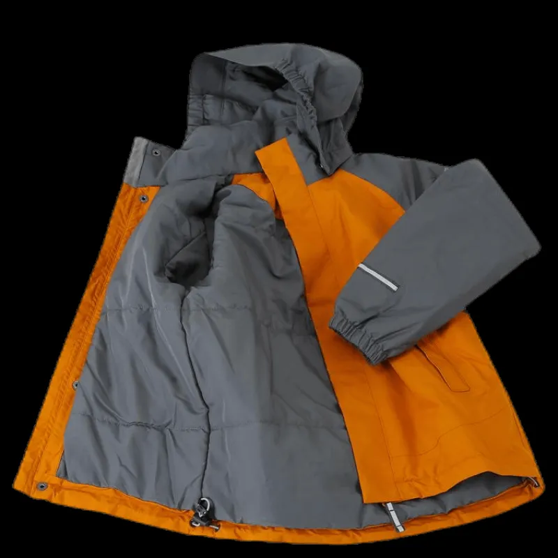 Sale Bergans of Norway Storm Ins Kids Jacket 10 000 mm Grey/Yellow Grå och Gul