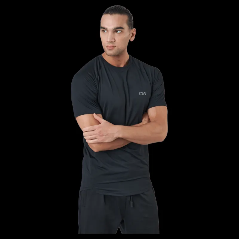 Best ICANIWILL Stride T-shirt Men Black Svart
