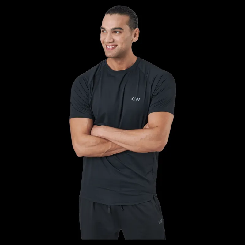 Best ICANIWILL Stride T-shirt Men Black Svart