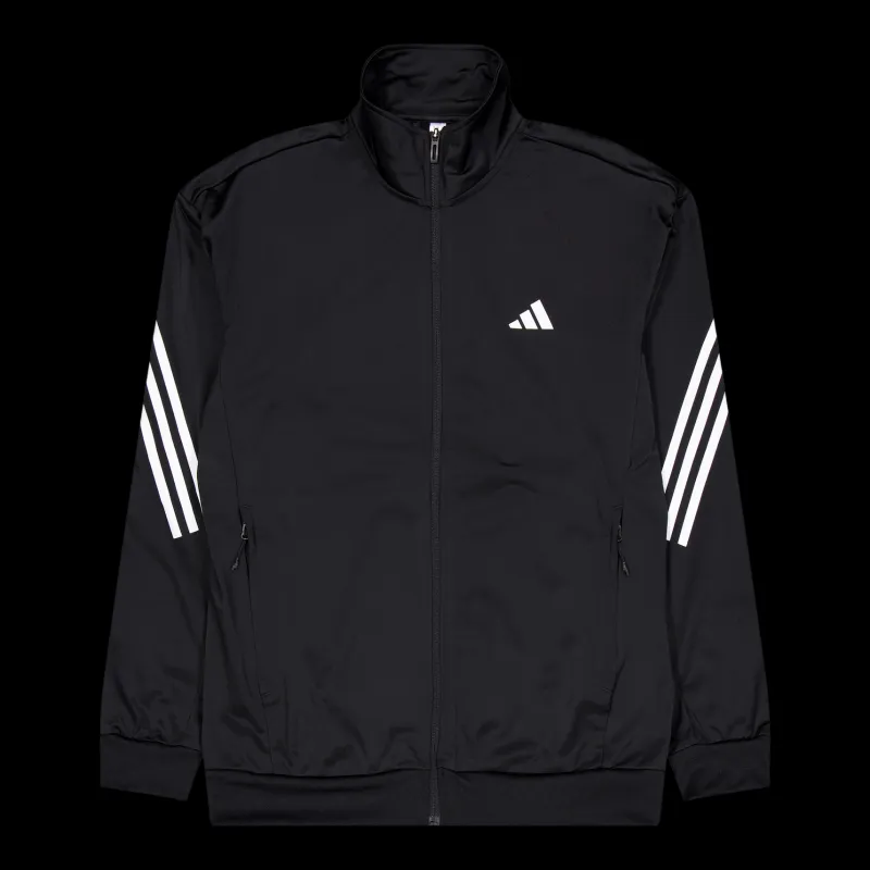 Discount adidas Tennis 3-stripe Knitted Jacket Black Svart